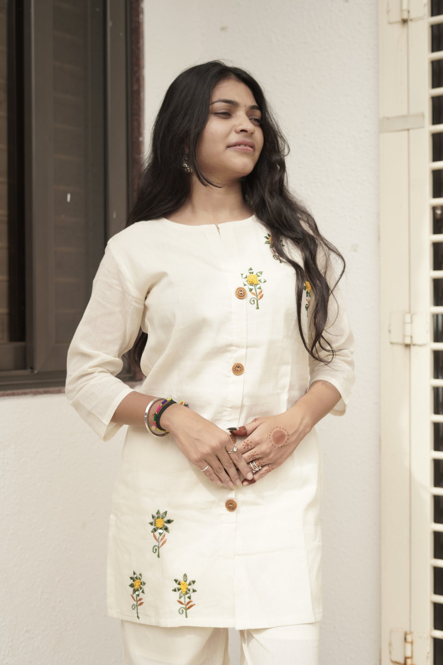 Marigold Butter Embroidered Co-ord Set